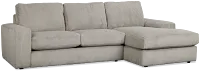 Charlie Gray Fabric Right Chaise Sectional