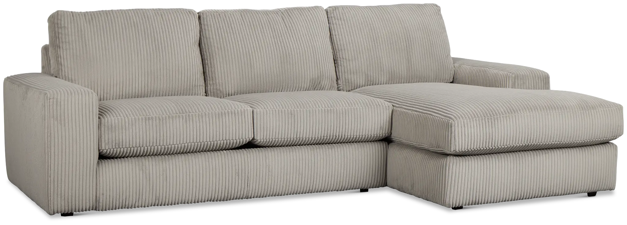 Charlie Gray Fabric Right Chaise Sectional Charlie Gray Fabric Right Chaise Sectional