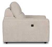 Hendrix Light Taupe Fabric Power Reclining Chaise