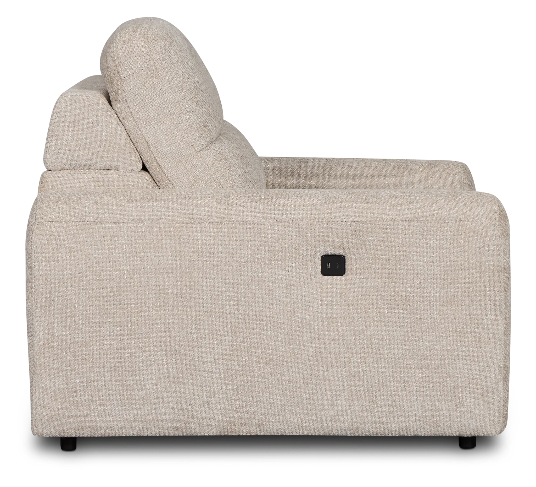 Hendrix Light Taupe Fabric Power Reclining Chaise