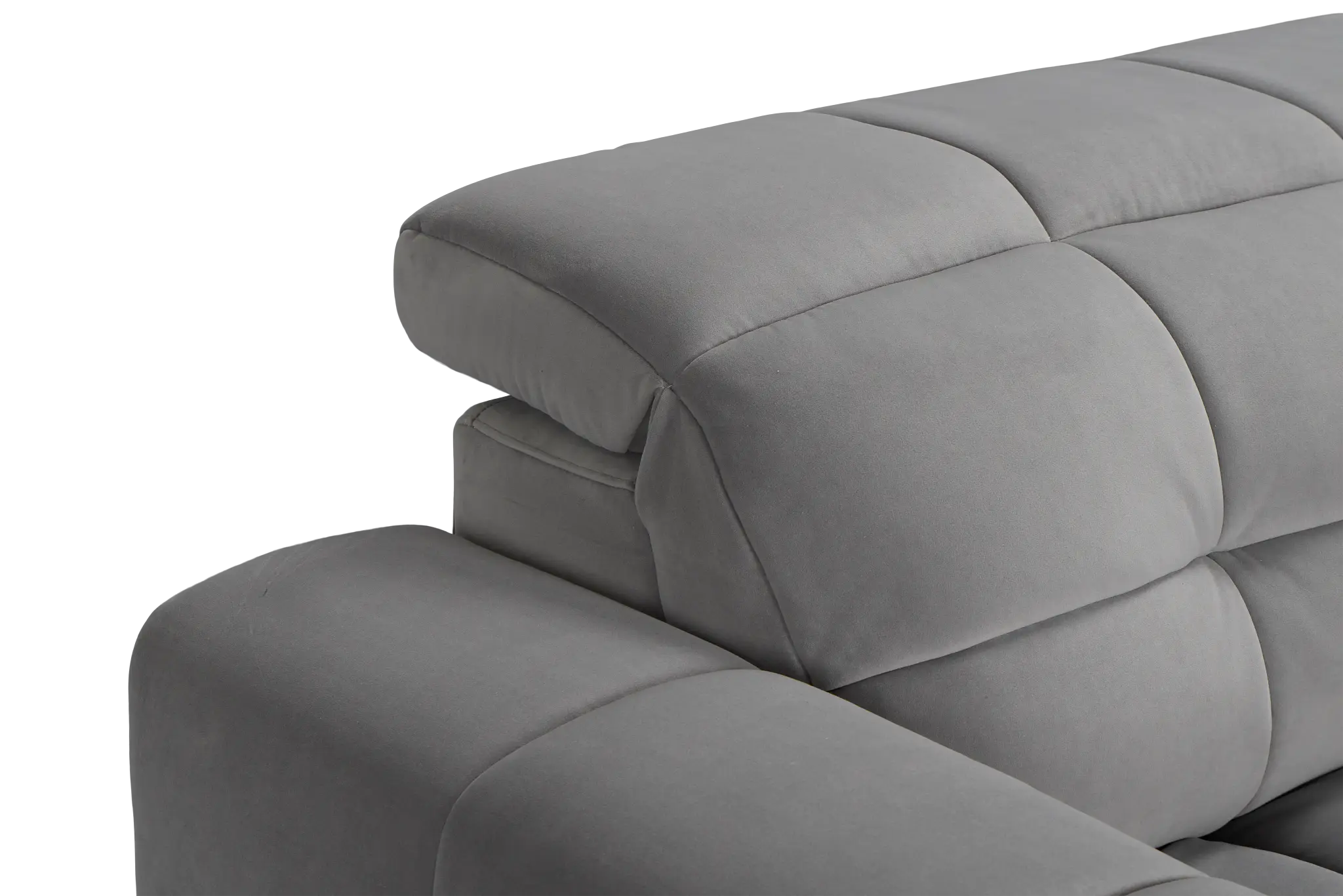 Gemma Light Gray Velvet Right Chaise Power Reclining Sectional Gemma Light Gray Velvet Right Chaise Power Reclining Sectional