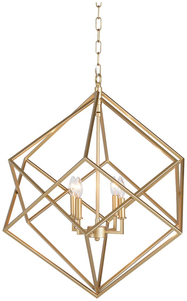 Cage Gold Chandelier (1)