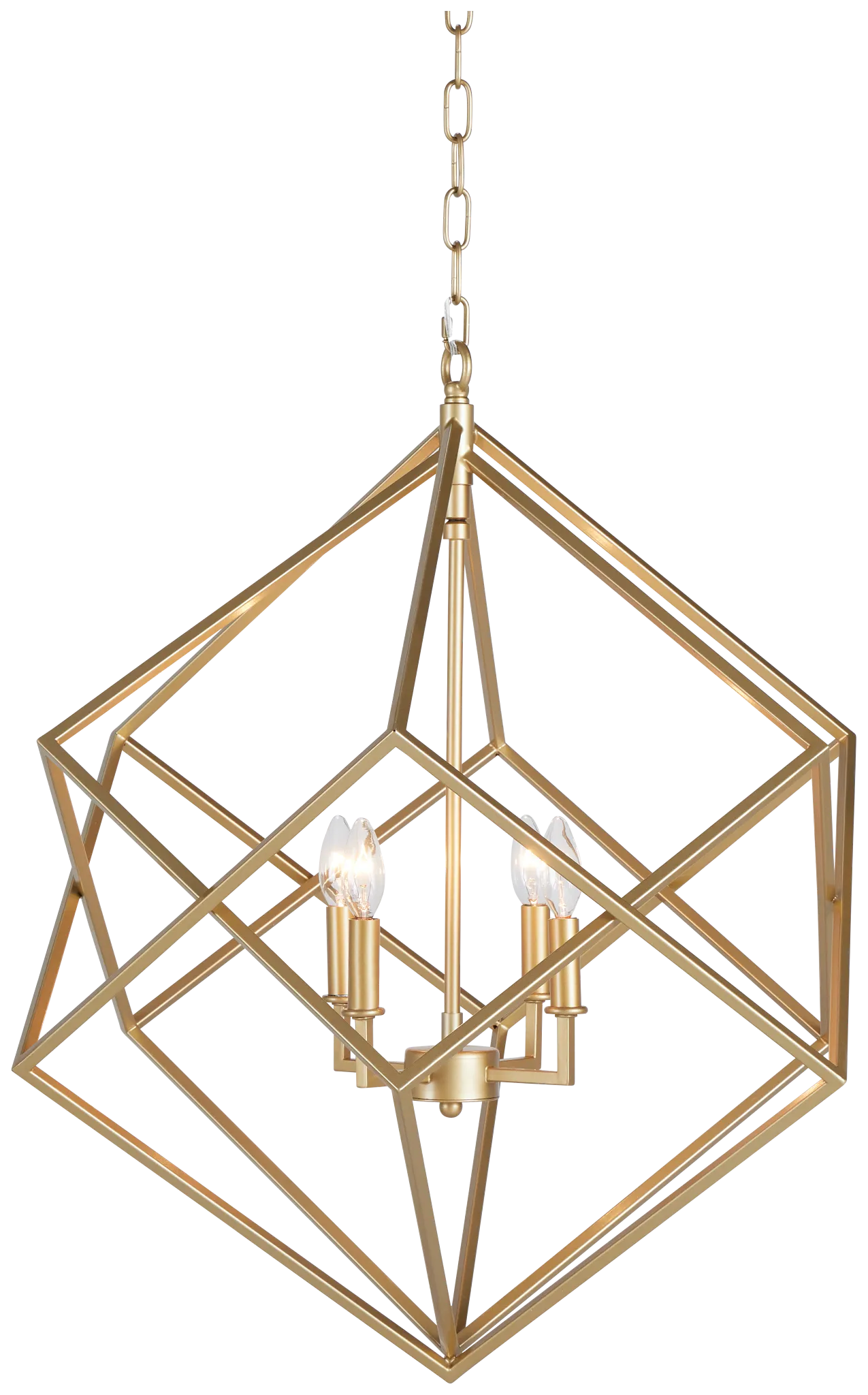 Cage Gold Chandelier