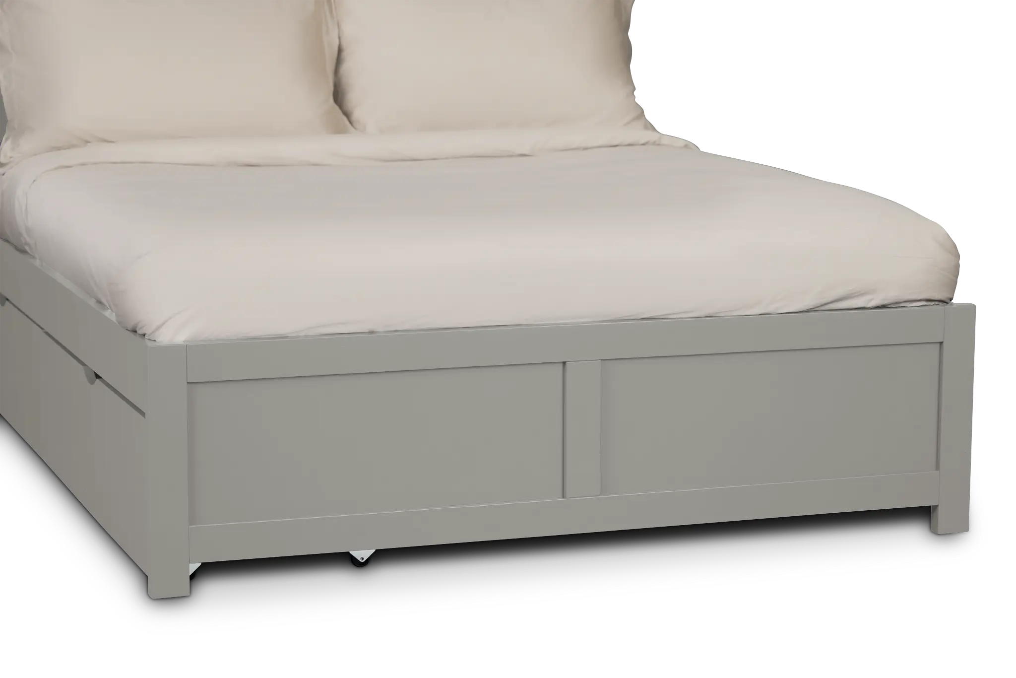 Charleston Gray Panel Bed With 2 Storage Drawers Charleston Gray Panel Bed With 2 Storage Drawers
