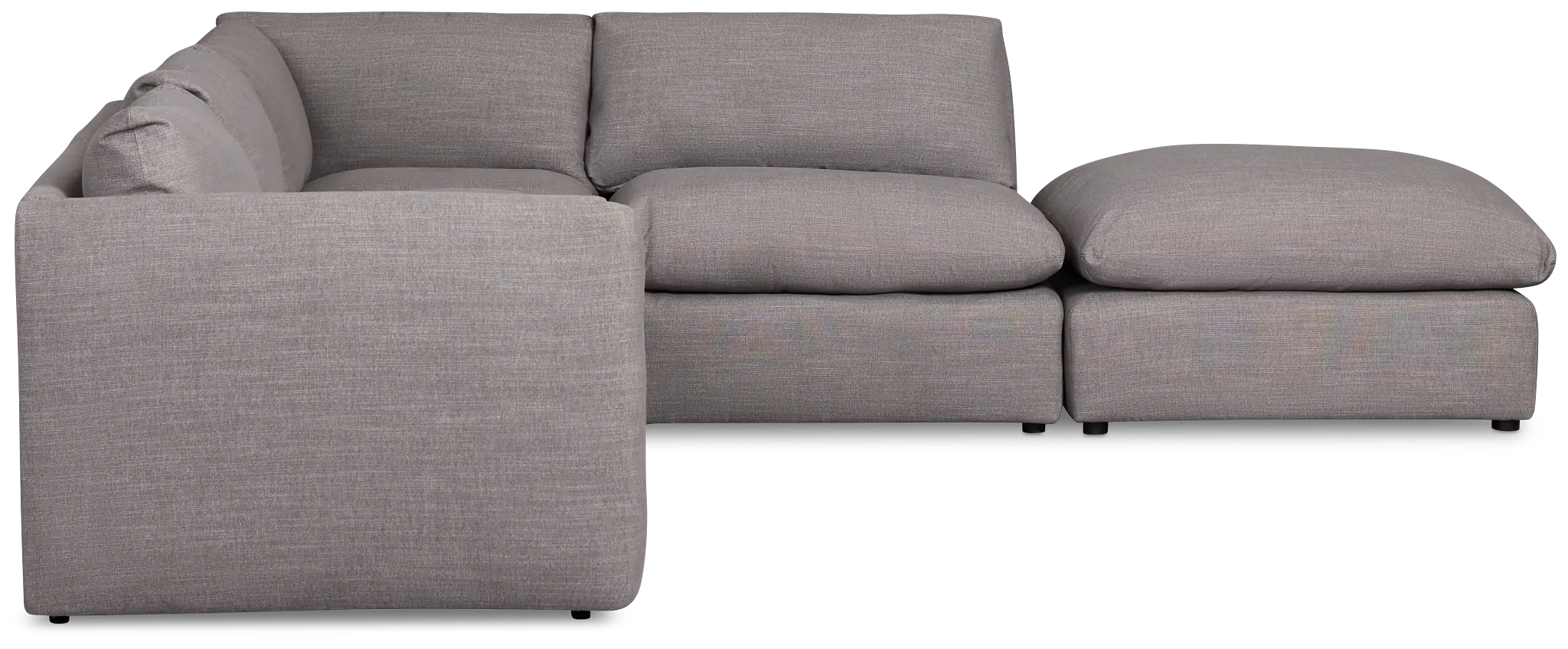 Serena Gray Fabric 5-piece Right Facing Bumper Sectional Serena Gray Fabric 5-piece Right Facing Bumper Sectional