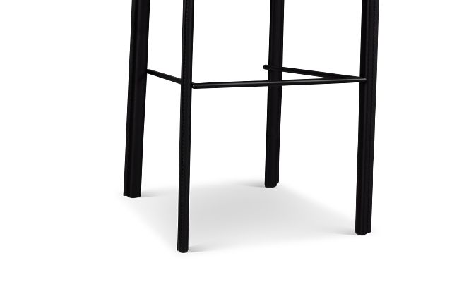 Lugo Black 30" Upholstered Barstool