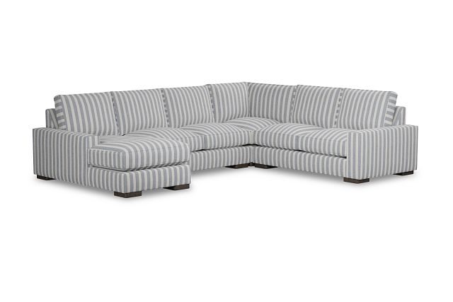 Edgewater Sea Lane Dark Blue Medium Left Chaise Sectional