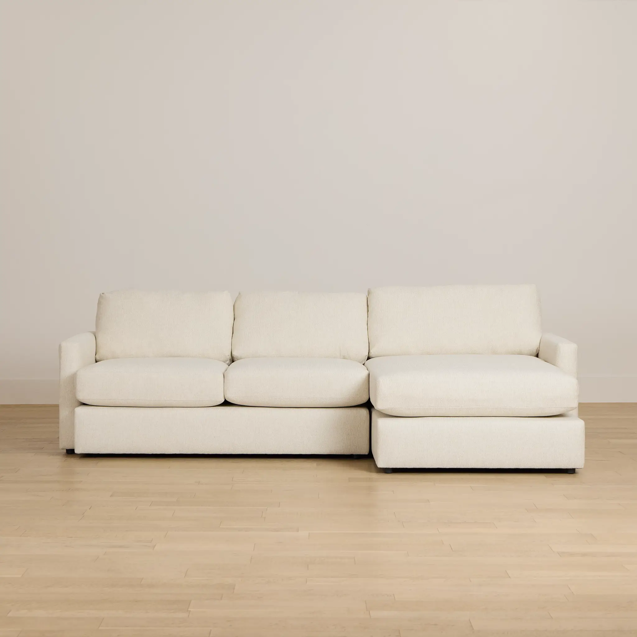 Maxwell Light Beige Fabric Right Chaise Sectional Maxwell Light Beige Fabric Right Chaise Sectional