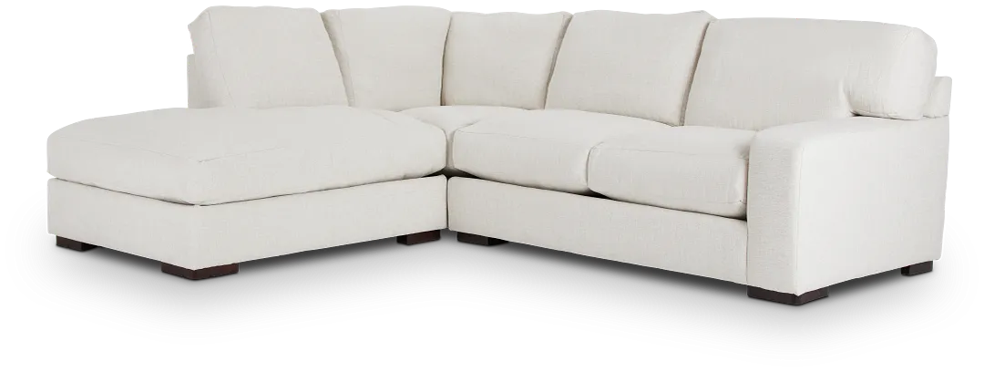 Veronica White Down Left Bumper Sectional