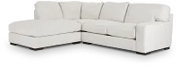 Veronica White Down Left Bumper Sectional