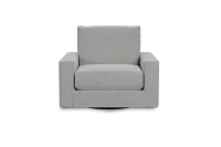 Edgewater Maguire Gray Swivel Chair