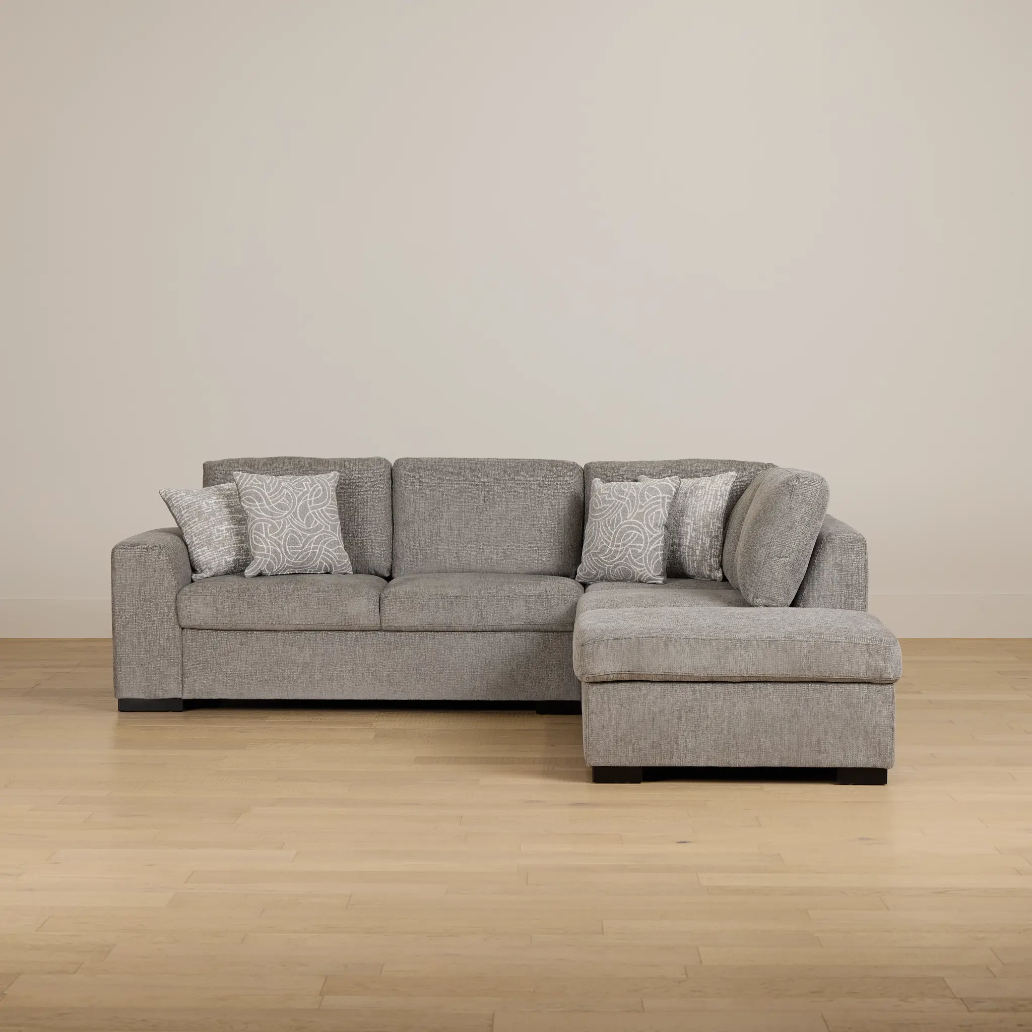 Blakely Gray Fabric Small Right Bumper Sectional Blakely Gray Fabric Small Right Bumper Sectional