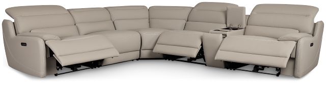 Jett Gray Micro Medium Triple Power 2-arm Sectional
