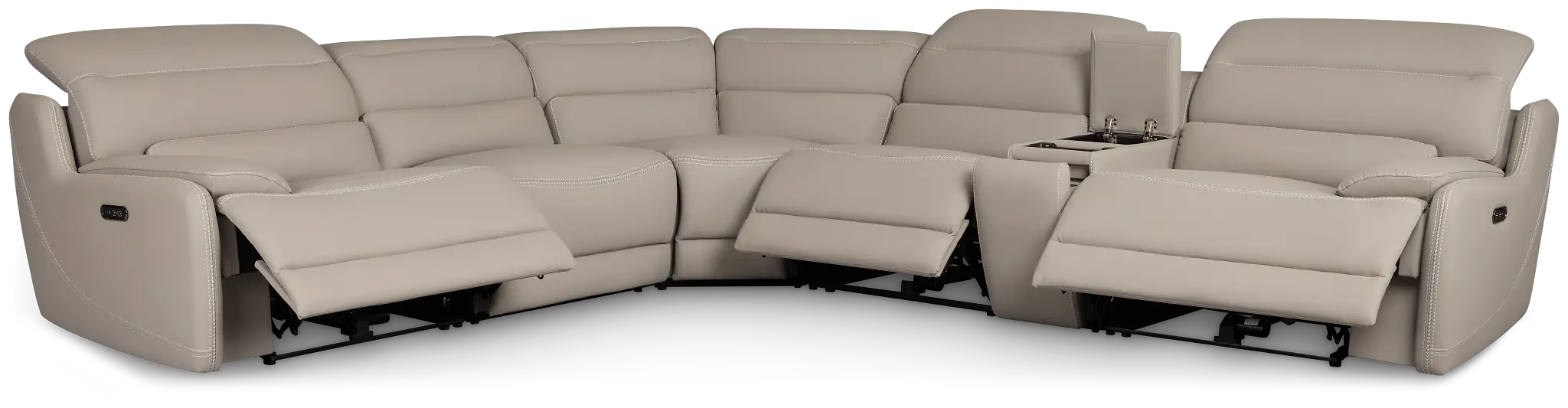 Jett Gray Micro Medium Triple Power 2-arm Sectional Jett Gray Micro Medium Triple Power 2-arm Sectional