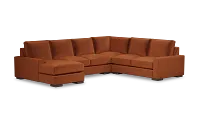 Edgewater Joya Orange Medium Left Chaise Sectional