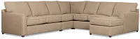 Tate Brown Fabric Large Right Chaise Sectional