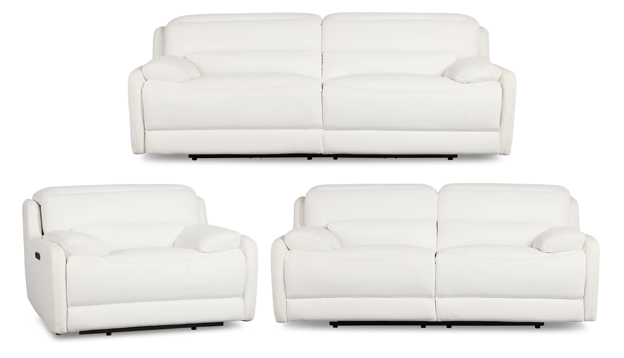 Jett White Micro Power Reclining Living Room Jett White Micro Power Reclining Living Room