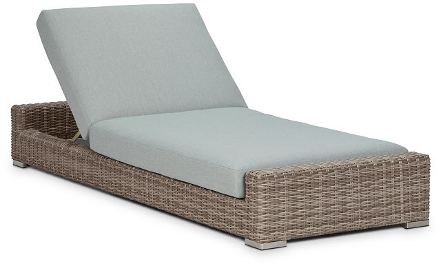 Raleigh Teal Woven Cushioned Chaise