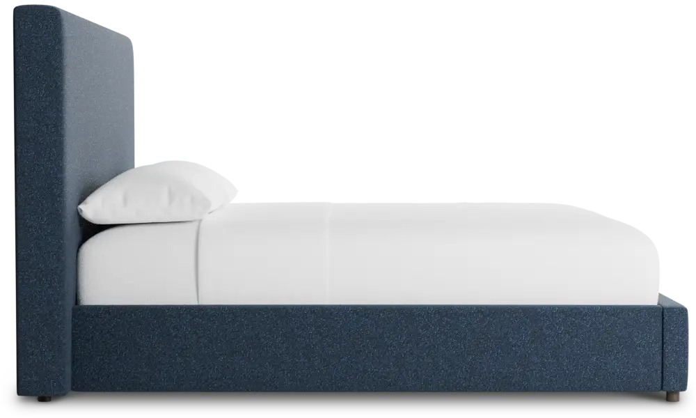 Grayton Elite Dark Blue 54" Upholstered Platform Bed Grayton Elite Dark Blue 54" Upholstered Platform Bed