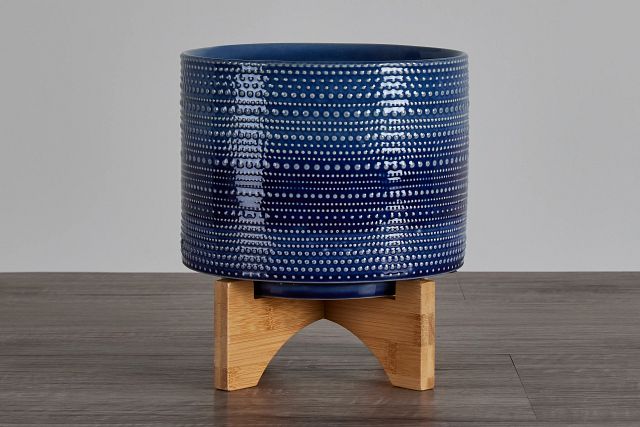 Jessica Blue Medium Planter