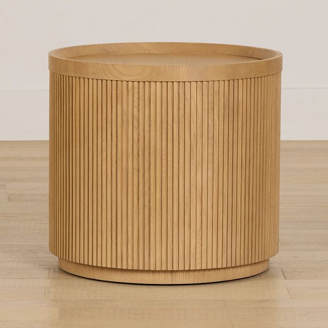 Gables Light Tone Round End Table