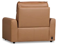 Edison Medium Brown Lthr/vinyl Power Recliner With Power Headrest