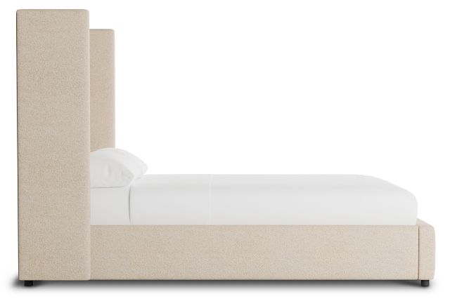 Captiva Sutton Beige 60" Upholstered Shelter Bed