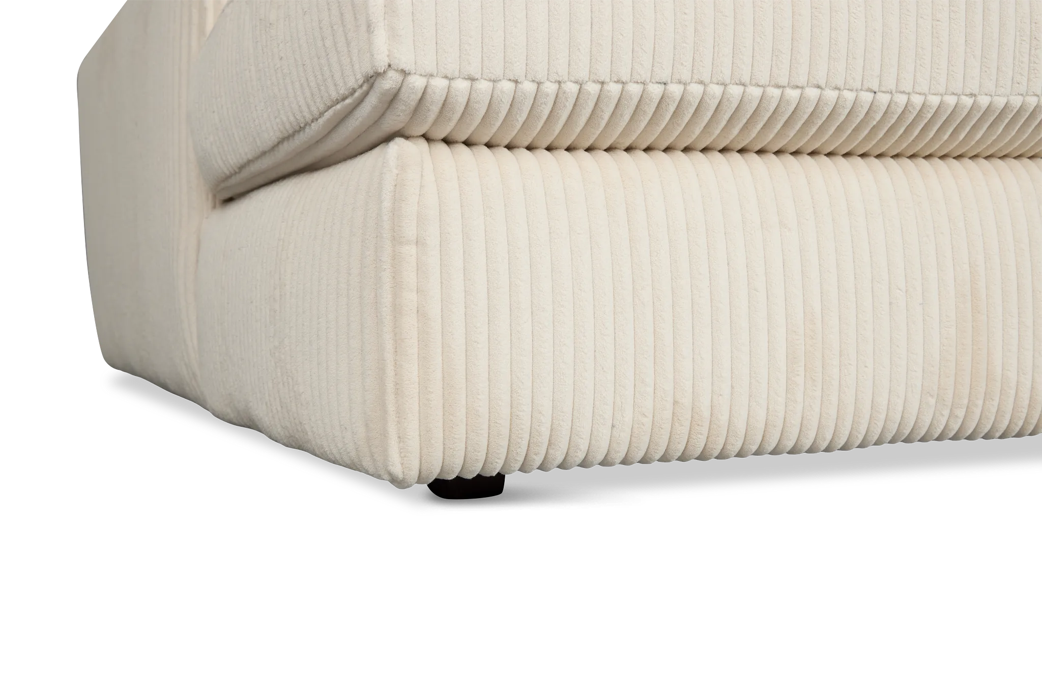 Charlie Ivory Fabric Small Left Chaise Sectional