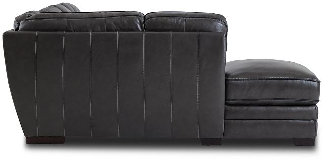 Alexander Gray Leather Left Bumper Sectional (2)