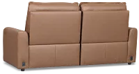 Edison Dark Brown Leather/Vinyl 2-piece Modular Power Reclining Sofa