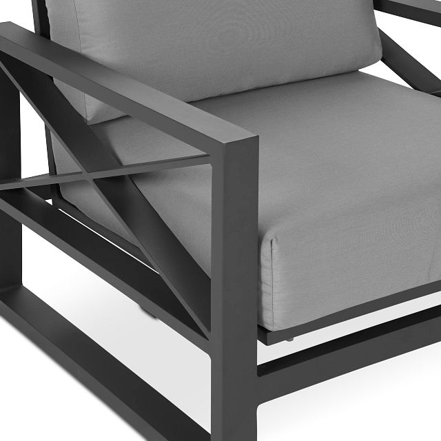 Linear Dark Gray Rocking Chair