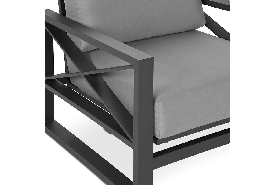 Linear Dark Gray Rocking Chair