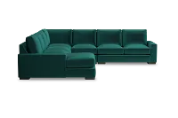 Edgewater Joya Green Large Left Chaise Sectional