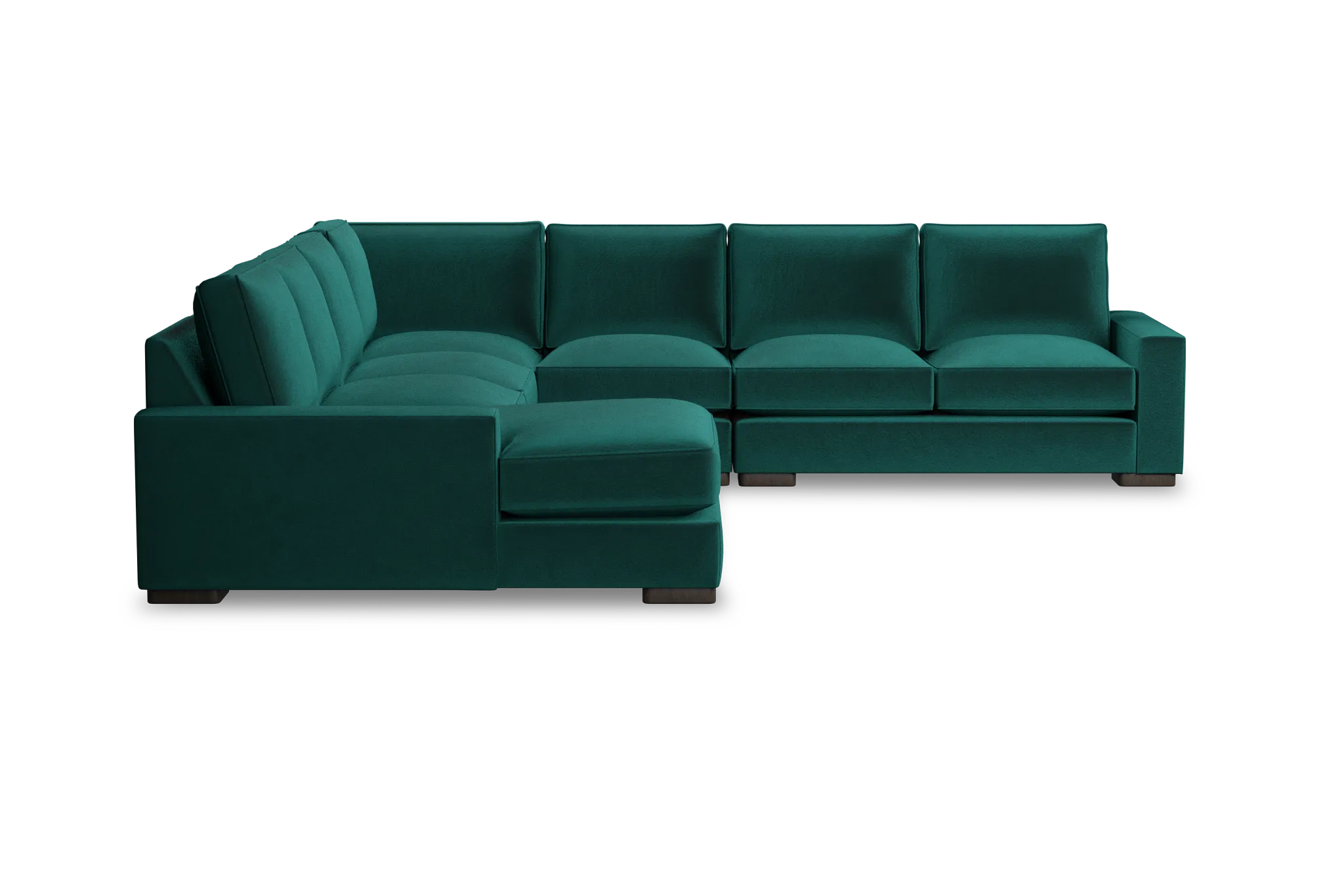 Edgewater Joya Green Large Left Chaise Sectional