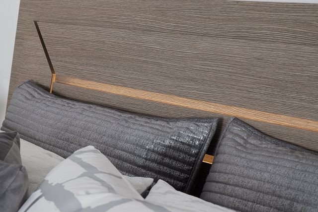 Lucca Gray Platform Bed