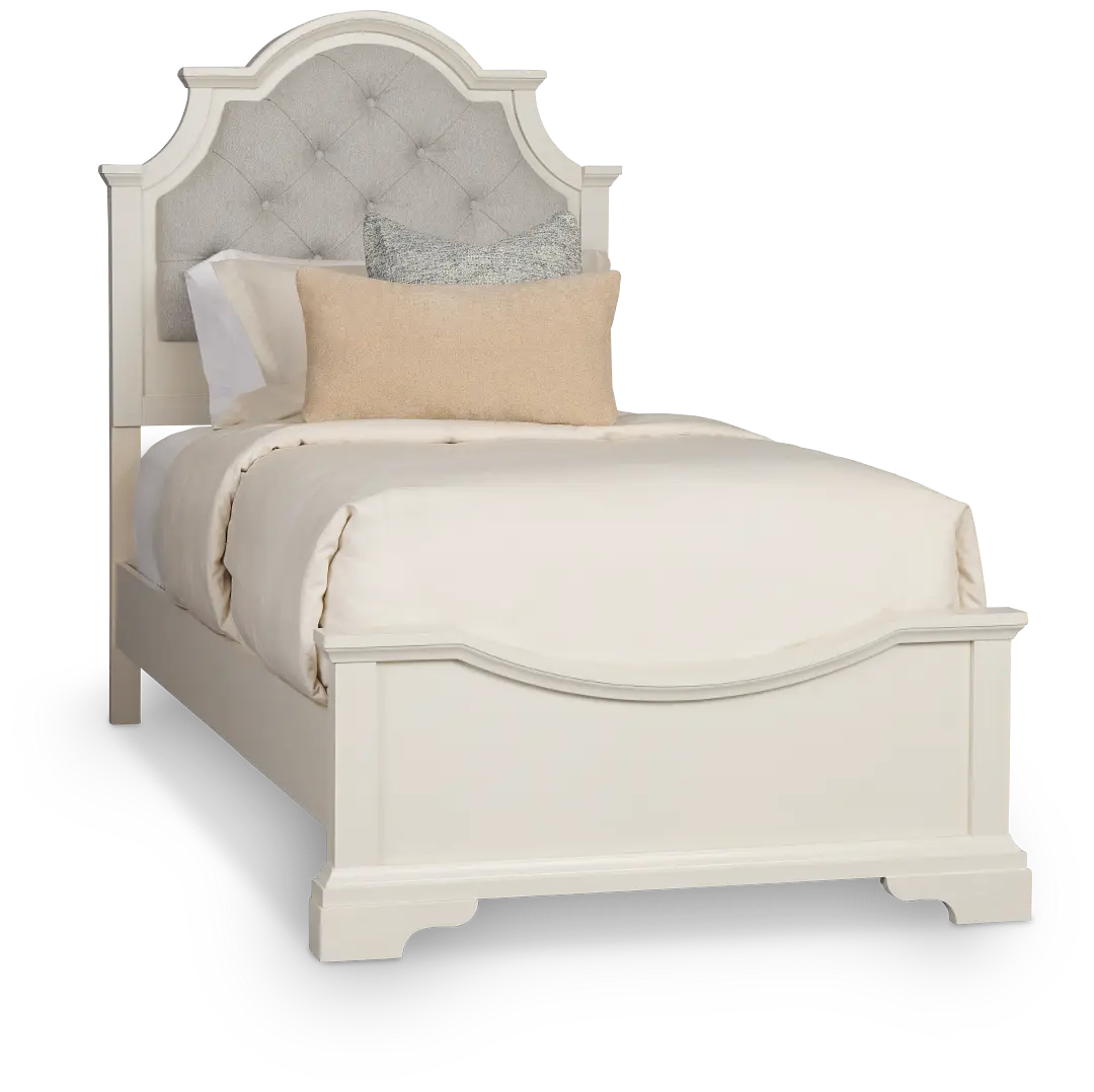 Charlotte White Uph Panel Bed Charlotte White Uph Panel Bed