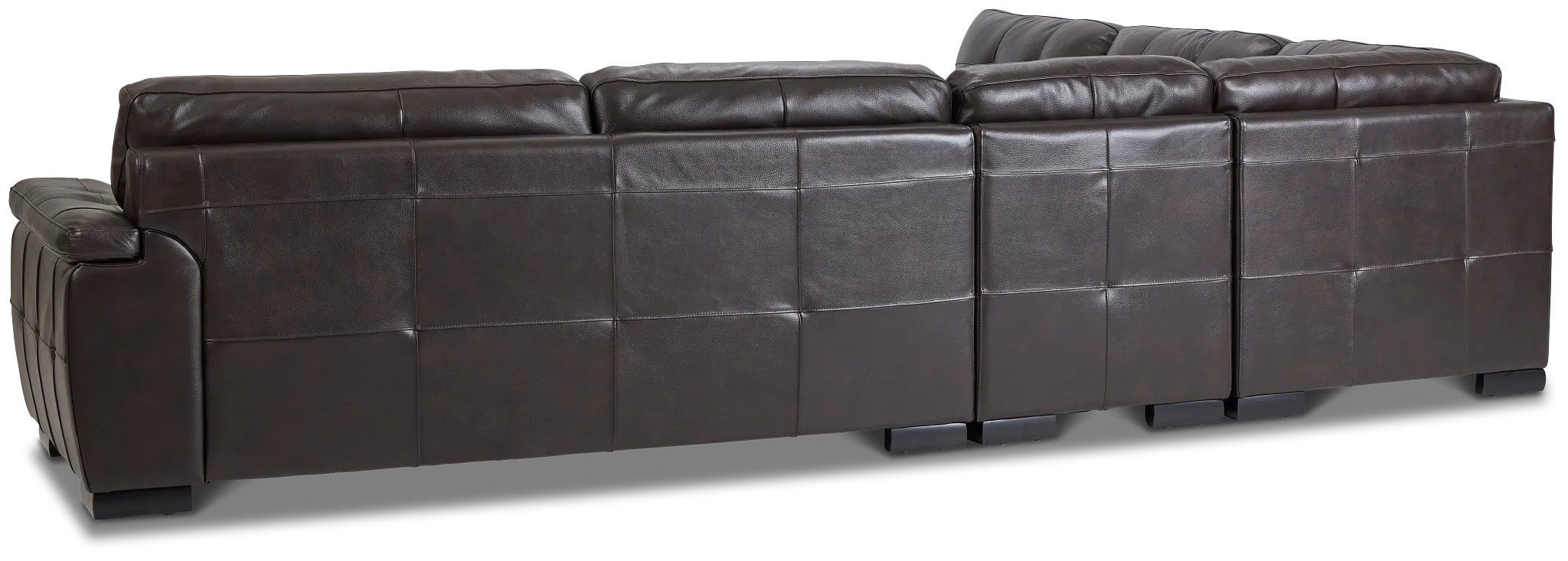 Braden Dark Brown Leather Small Two-arm Sectional