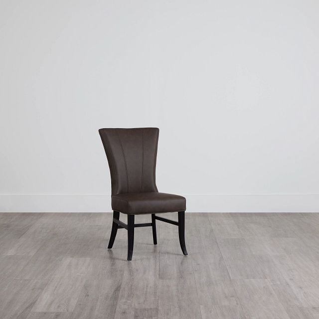 Lori Dark Brown Micro Side Chair