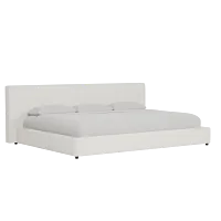 Grayton Gellar White 44" Upholstered Platform Bed