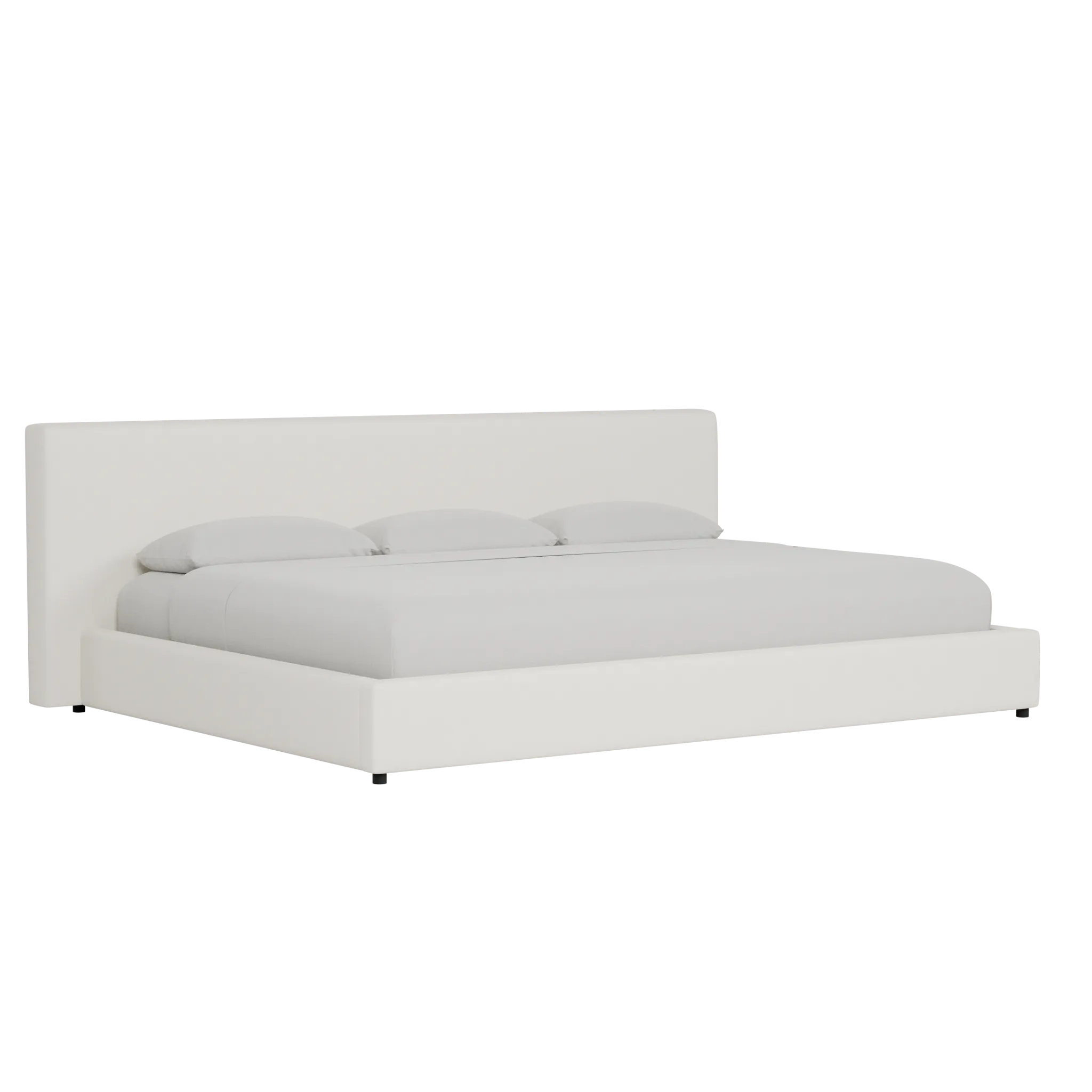 Grayton Gellar White 44" Upholstered Platform Bed