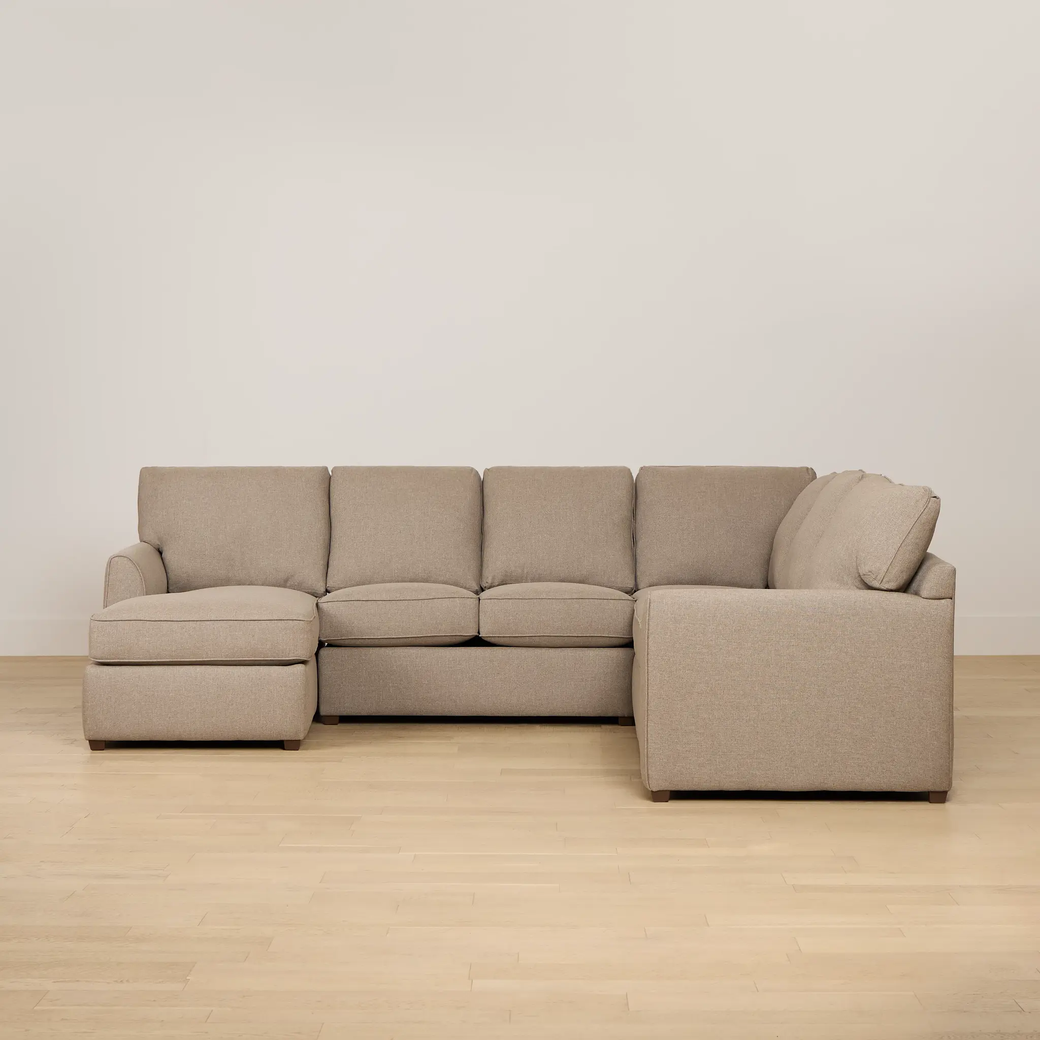 Tate Brown Fabric Medium Left Chaise Sectional Tate Brown Fabric Medium Left Chaise Sectional