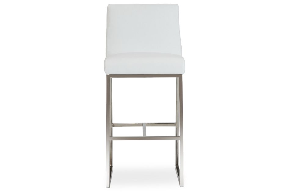 Miami White Fabric 30" Barstool