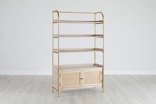 Cane Gold Bookcase