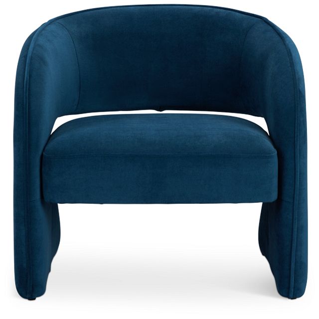 Noel Dark Blue Velvet Accent Chair