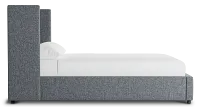 Captiva Elevation Gray 48" Upholstered Shelter Bed