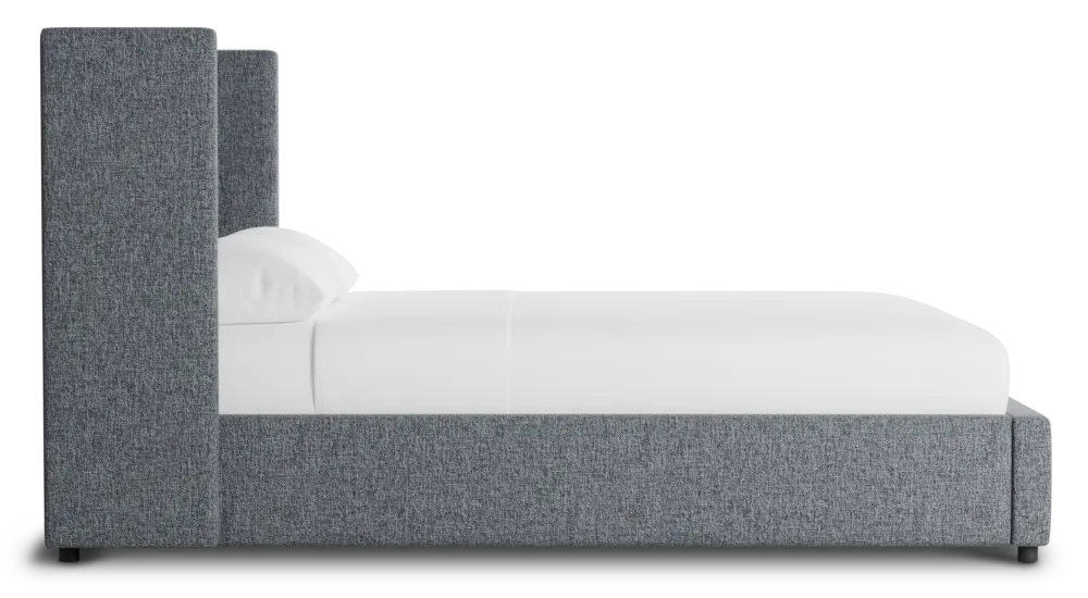 Captiva Elavation Gray 48" Upholstered Shelter Bed