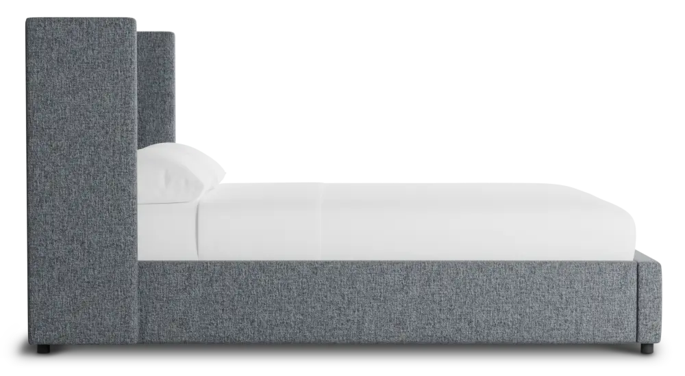 Captiva Elavation Gray 48" Upholstered Shelter Bed Captiva Elavation Gray 48" Upholstered Shelter Bed