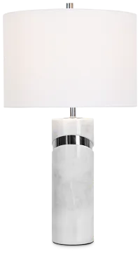 Nara White Marble Table Lamp