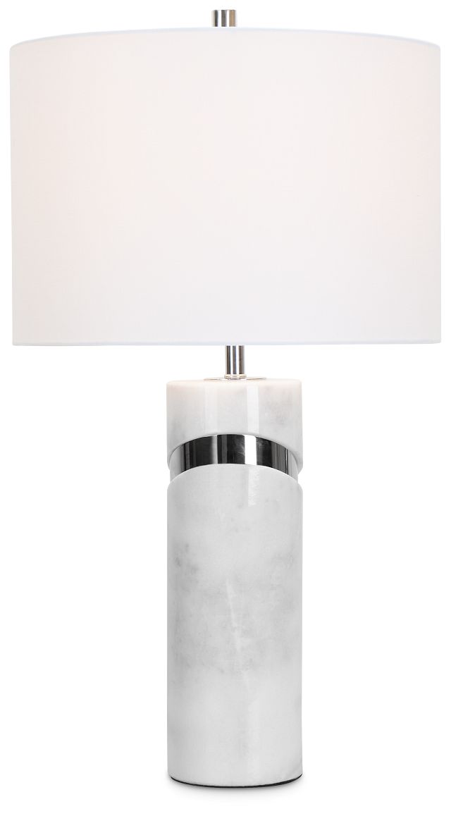 Nara White Marble Table Lamp