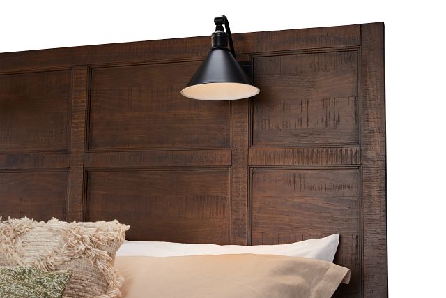 Heron Cove Mid Tone Storage Panel Bed With Lights